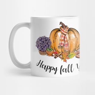 Happy Fall Y'all Pumpkin Shirt Mug